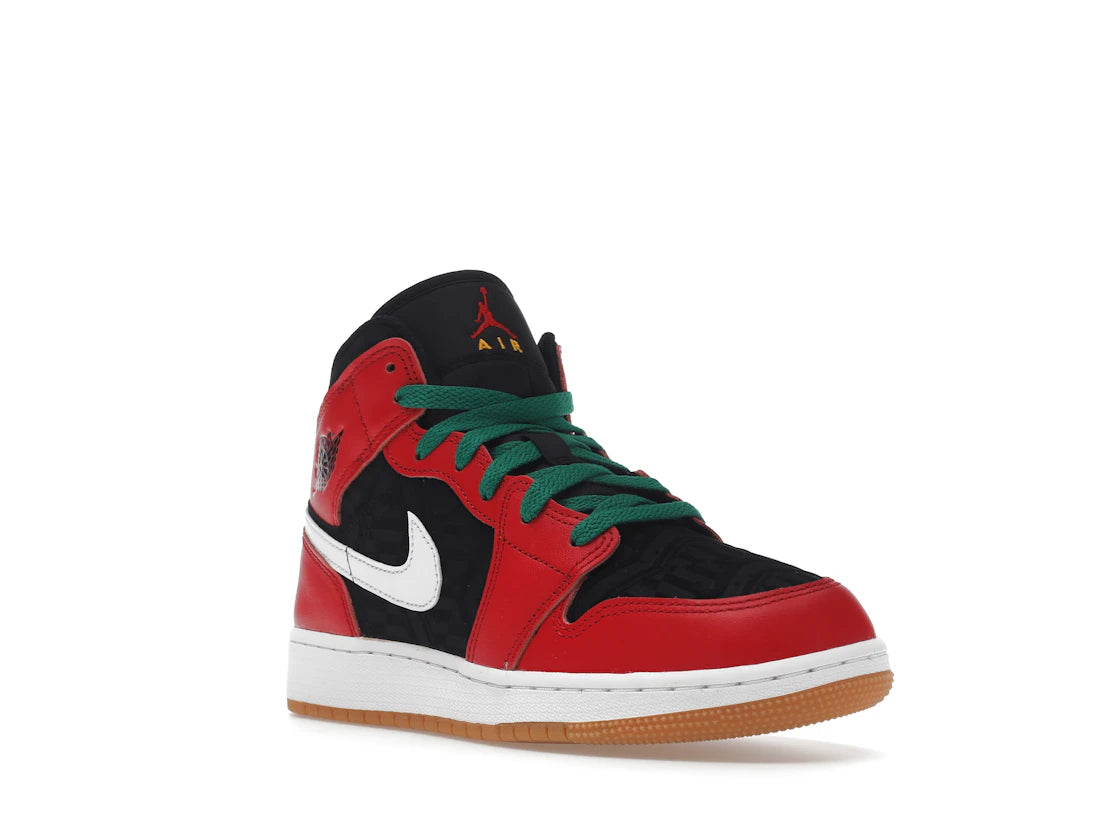 Jordan 1 Mid SE Christmas (GS) - vue secondaire A
