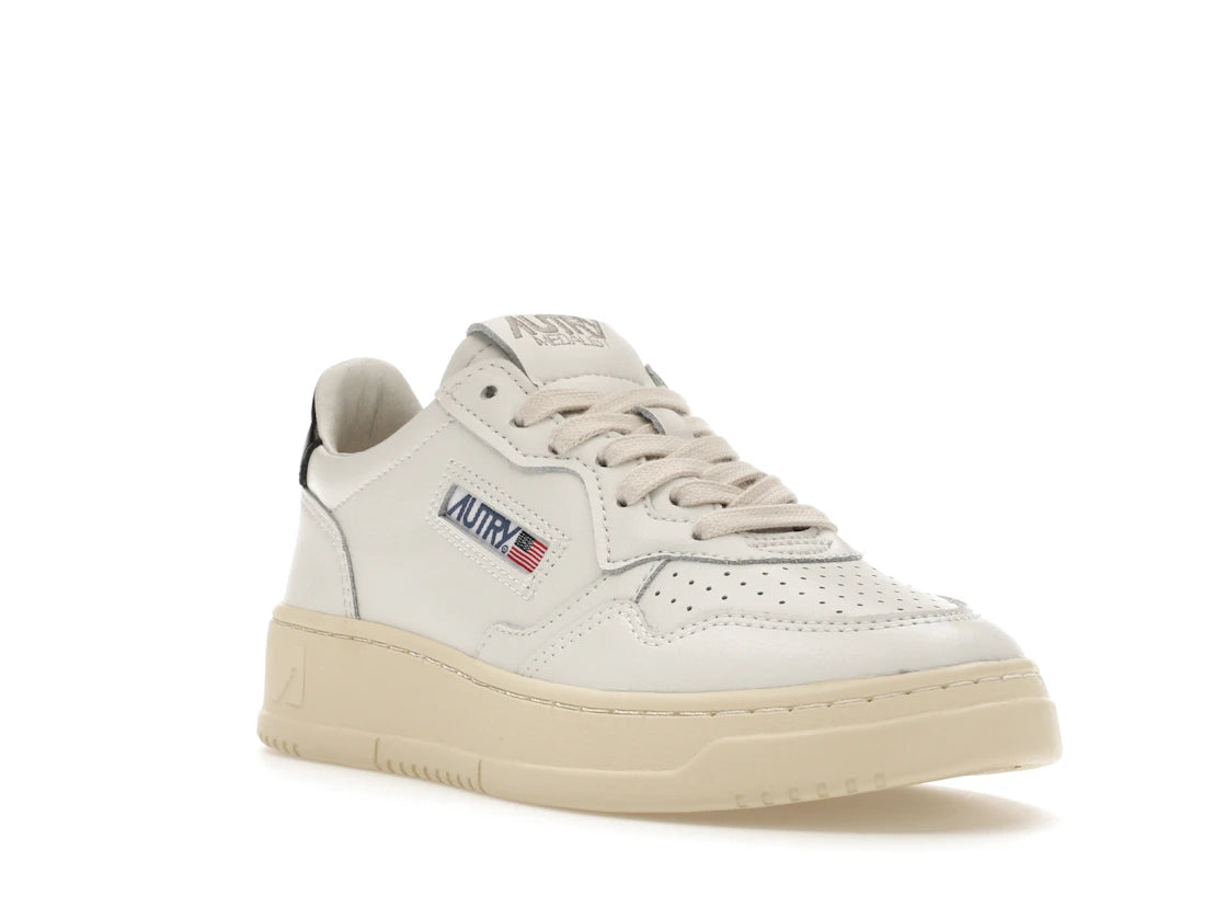 Autry Medalist Leather Low White Black Tab (Women's) - vue secondaire A