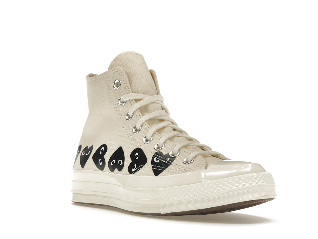 Converse Chuck Taylor All Star 70 Hi Comme des Garcons PLAY Multi-Heart Milk - vue secondaire A