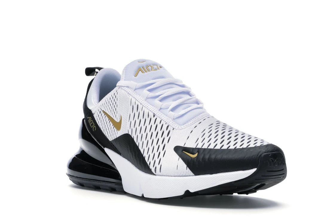 Nike Air Max 270 White Metallic Gold Black - vue secondaire A