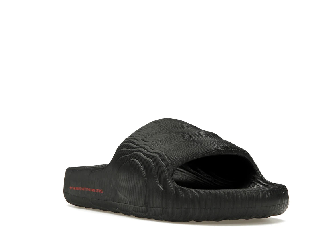 adidas Adilette 22 Slides Black Scarlet - vue secondaire A