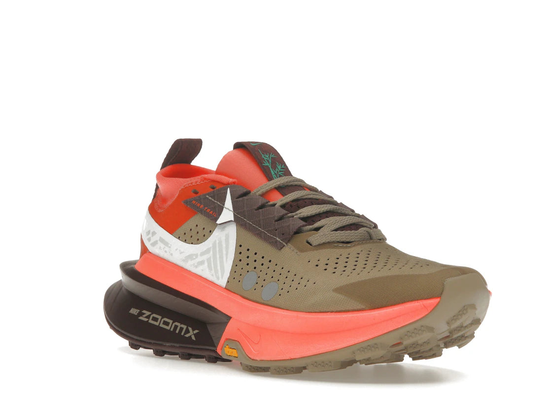 Nike ZoomX Zegama 2 Khaki Hyper Crimson Burgundy Crush White - vue secondaire A