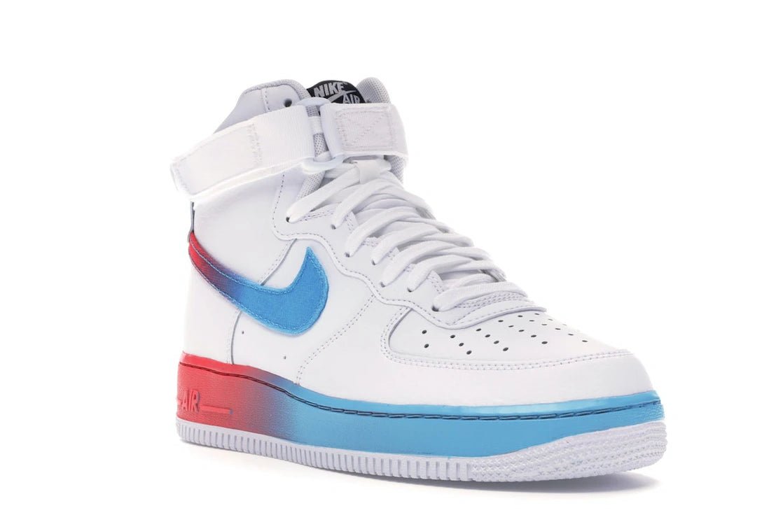 Nike Air Force 1 High Gradient White Blue Fury Ember Glow - vue secondaire A