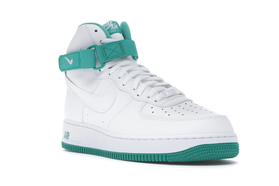 Nike Air Force 1 High White Neptune Green - vue secondaire A