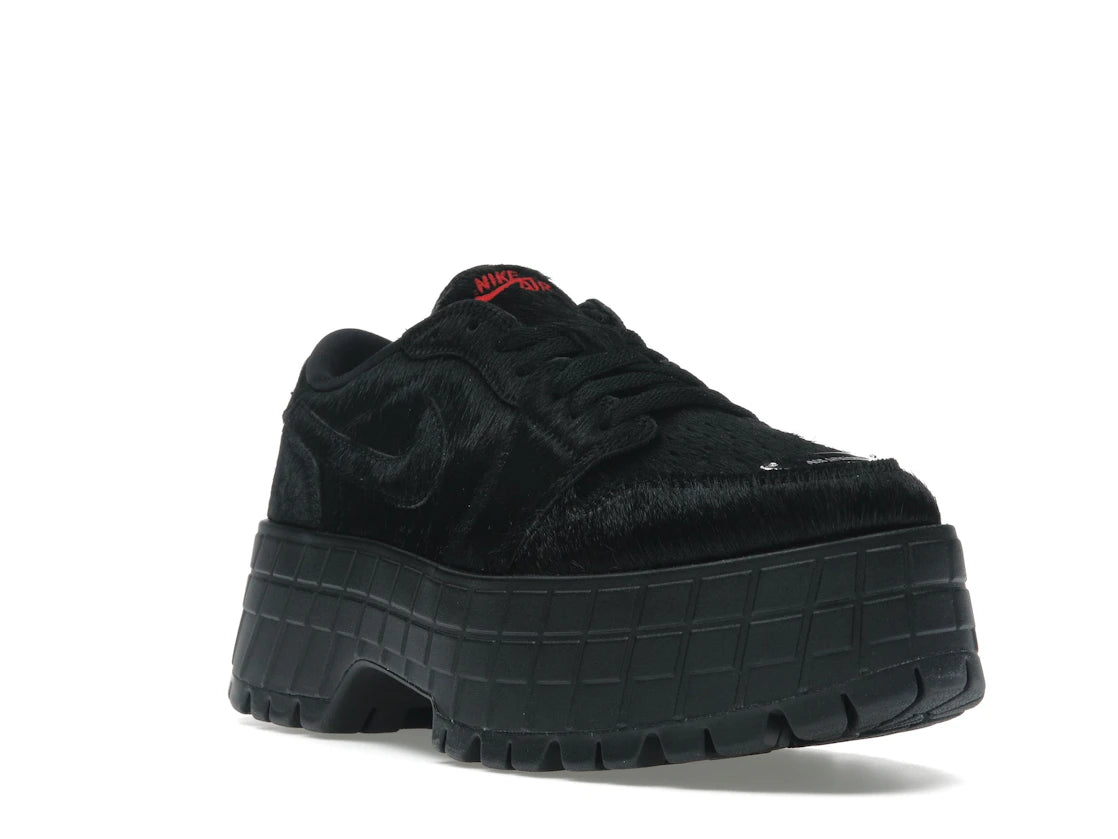 Jordan 1 Low Brooklyn Black Gym Red (Women's) - vue secondaire A