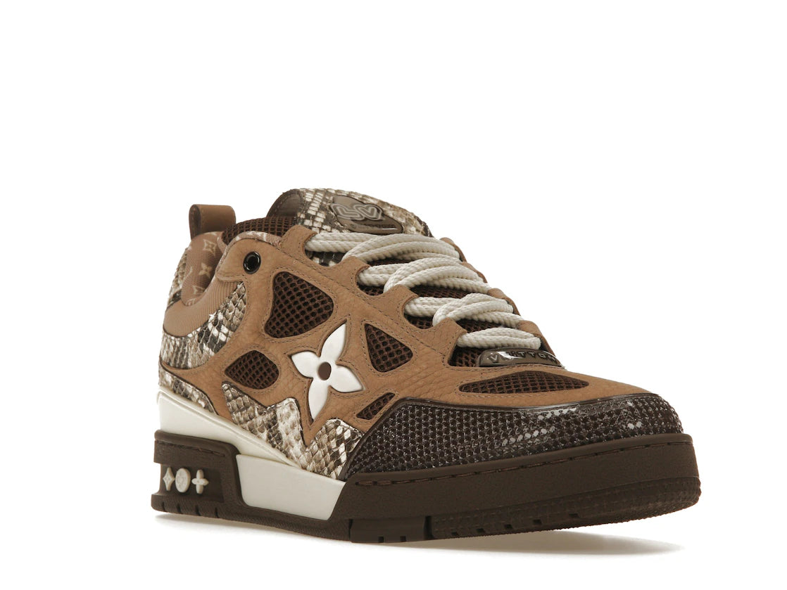 Louis Vuitton Skate Sneaker Brown Snakeskin - vue secondaire A