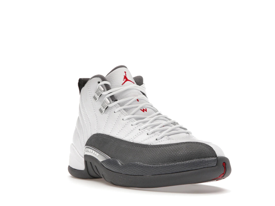 Jordan 12 Retro Weiß Dunkelgrau - vue secondaire A