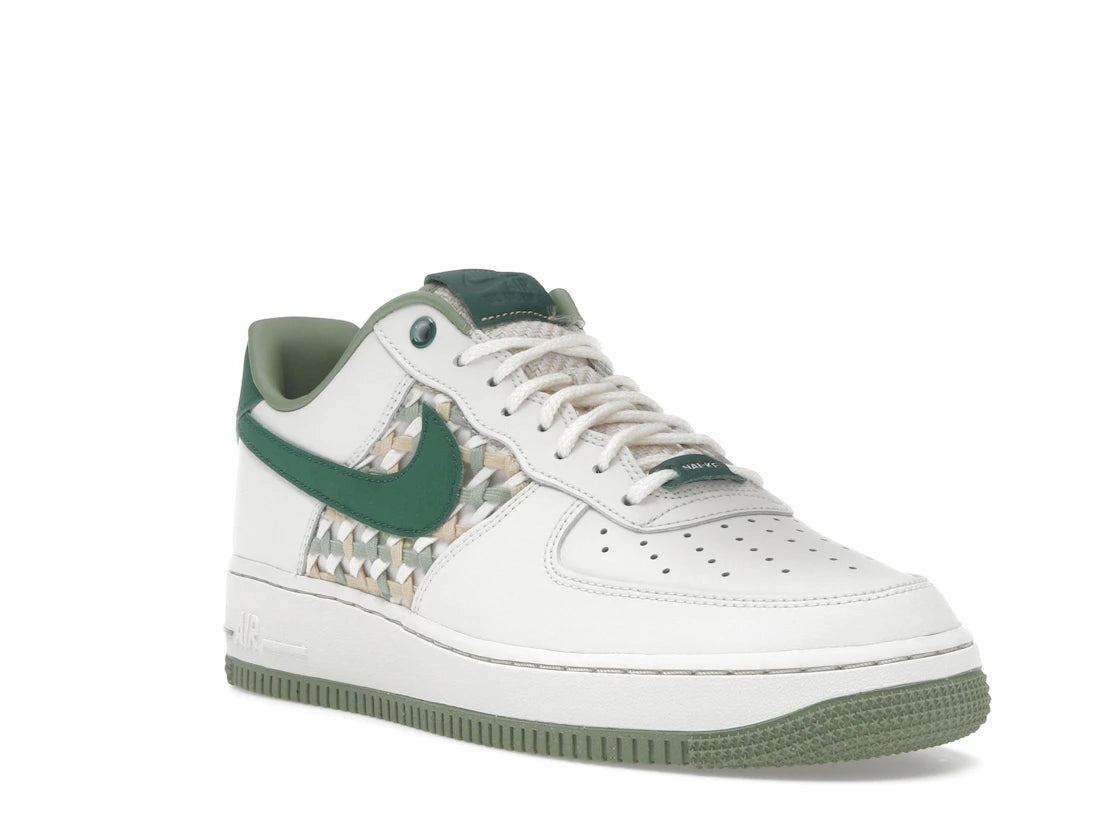 Nike Air Force 1 Low '07 Premium NAI-KE Bamboo Weave Sail Gorge Green - vue secondaire A