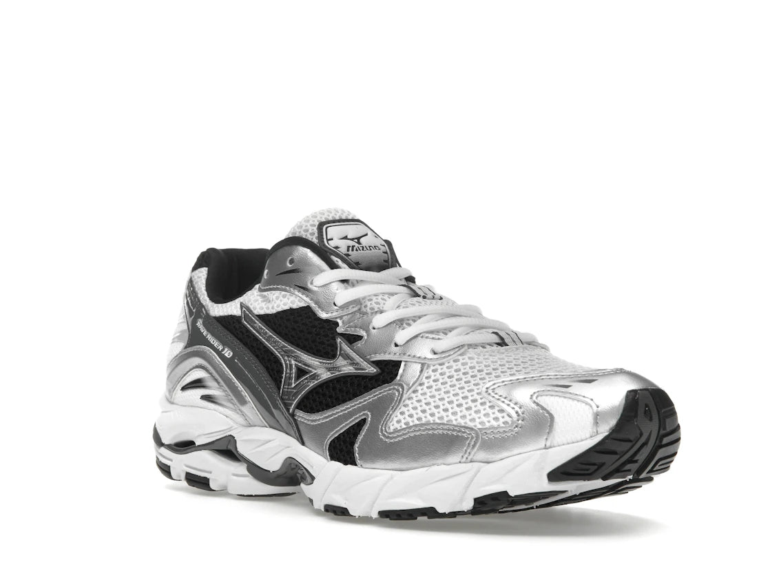 Mizuno Wave Rider 10 White Silver Black - vue secondaire A