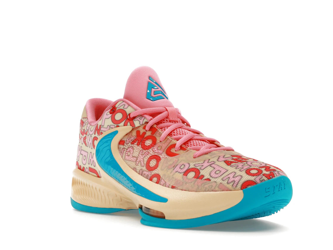 Nike Zoom Freak 4 Letter Bros Vanilla Lightning - vue secondaire A