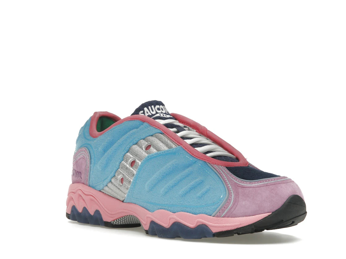 Saucony Matrix Jae Tips No Shoes In The House Blue Pink - vue secondaire A