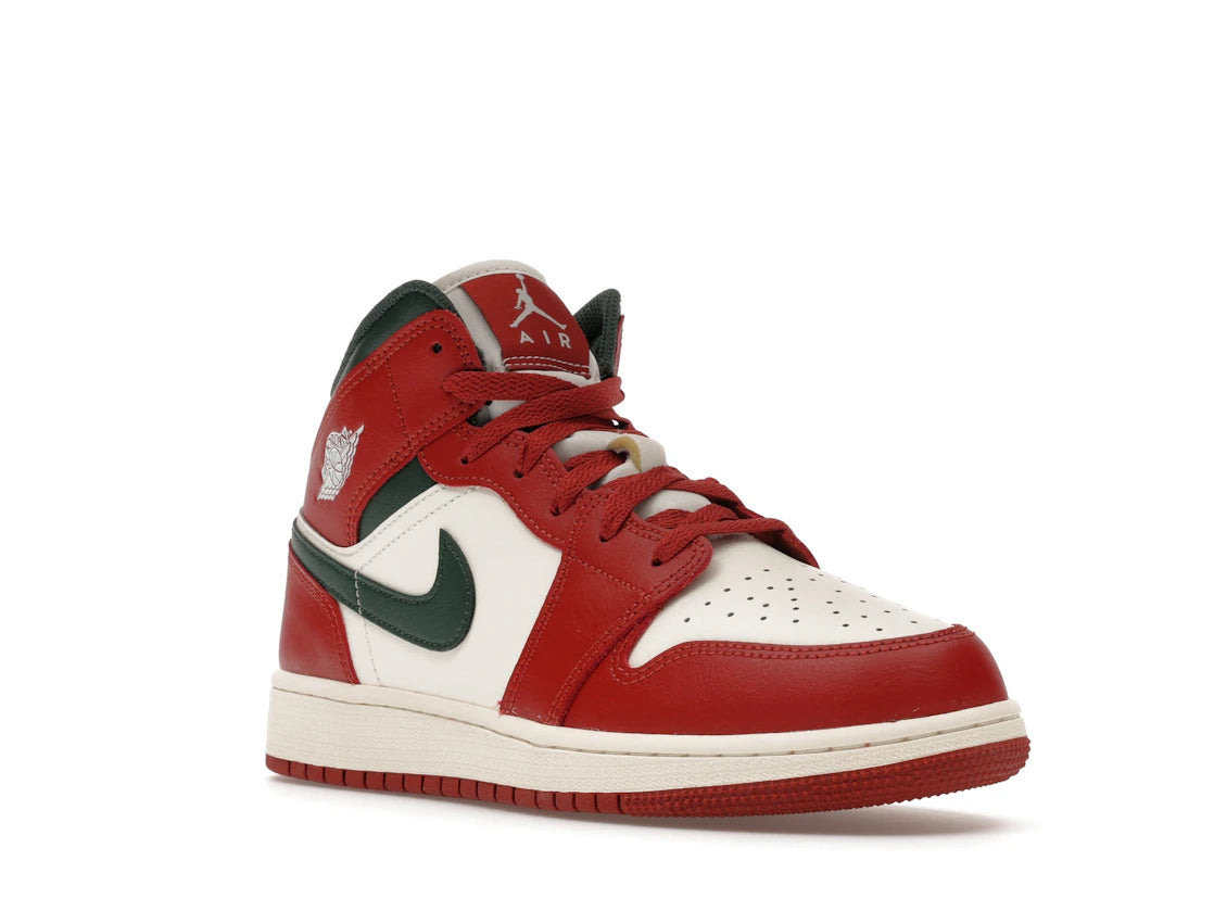 Jordan 1 Mid Redstone Midnight Green (GS) - vue secondaire A