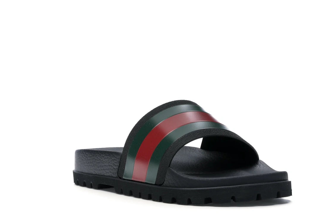 Gucci Web Slide Sandal Black - vue secondaire A