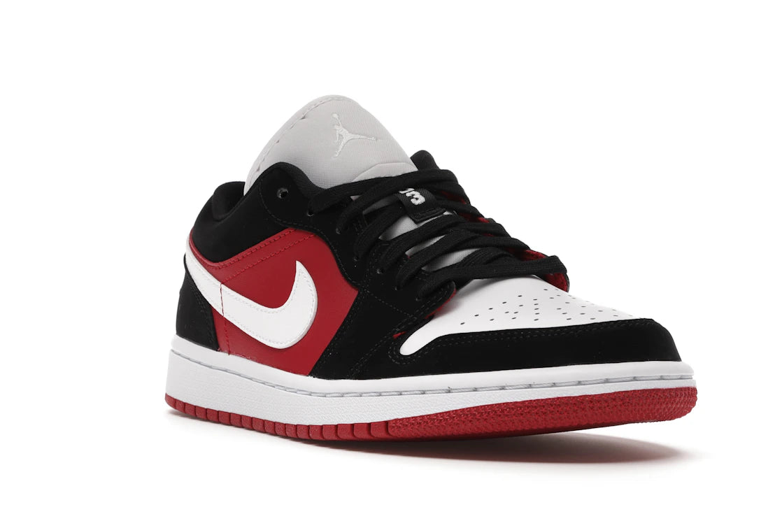 Jordan 1 Low Black White Gym Red (Women's) - vue secondaire A