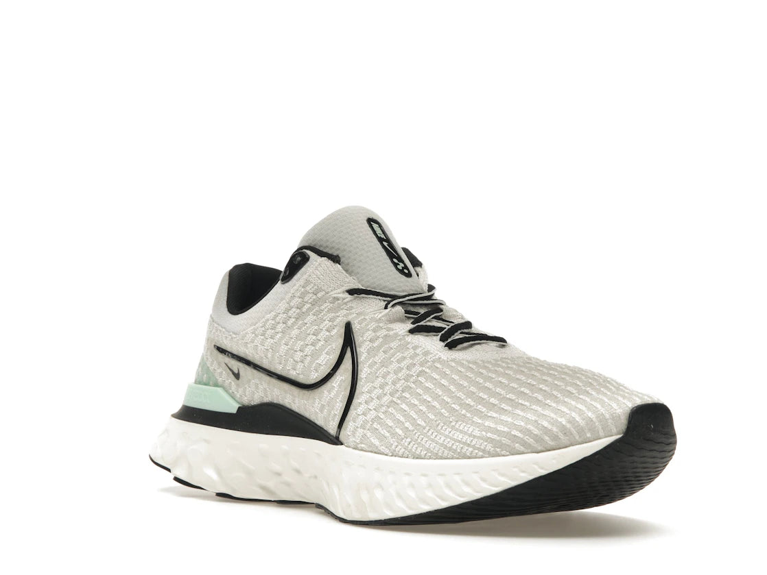 Nike React Infinity Run Flyknit 3 Phantom Black Mint - vue secondaire A