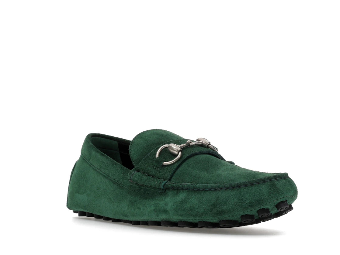 Gucci Driver Loafers Horsebit Green - vue secondaire A