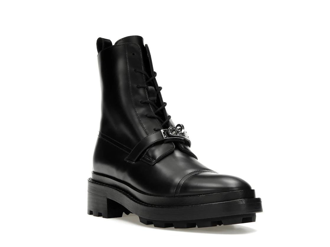 Hermes Funk Ankle Boot Noir Calfskin Leather - vue secondaire A