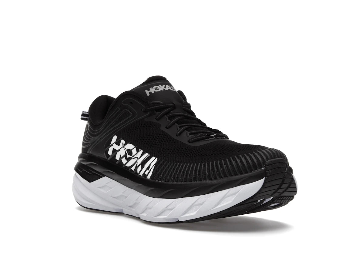 Hoka One One Bondi 7 Black White - vue secondaire A