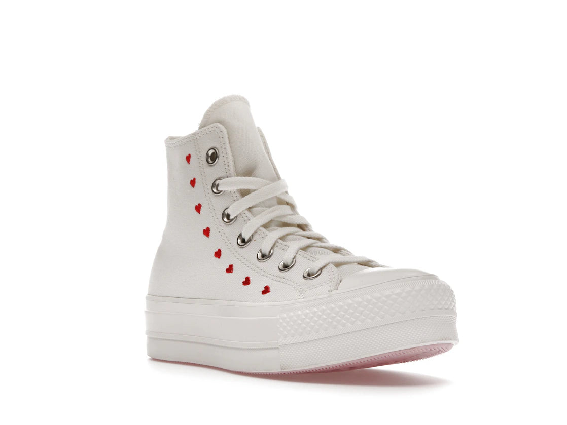 Converse Chuck Taylor All Star Lift Hi White Red (Women's) - vue secondaire A