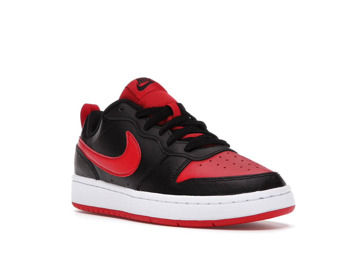 Nike Court Borough Low 2 Black University Red (GS) - vue secondaire A