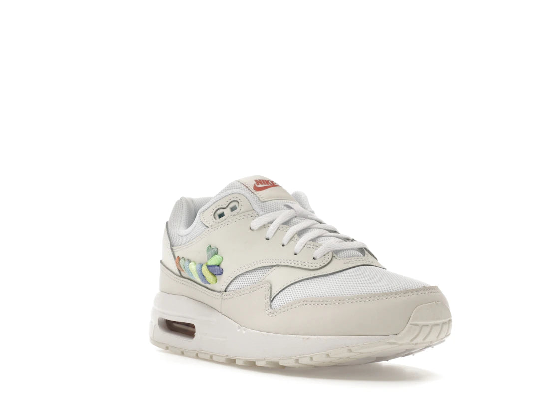 Nike Air Max 1 SE White Rainbow Lace Swoosh (GS) - vue secondaire A