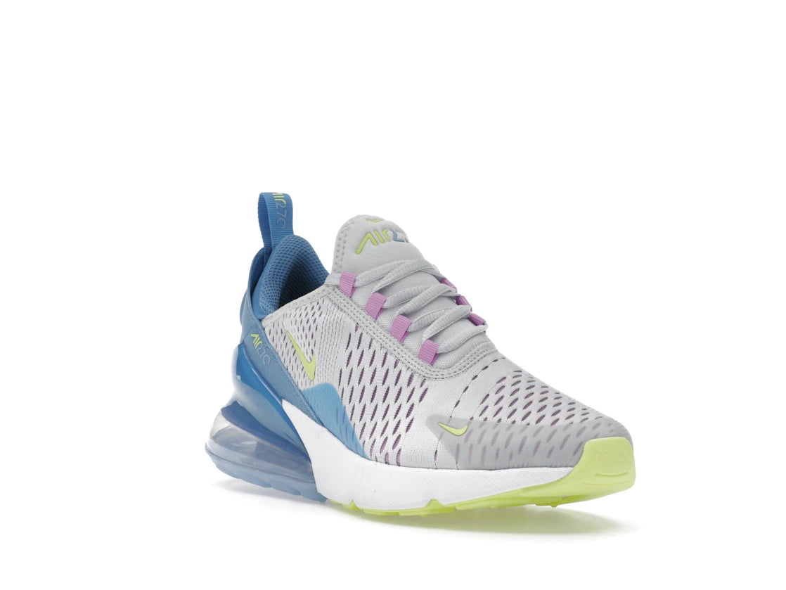 Nike Air Max 270 Pure Platinum Rush Fuchsia Blue Beyond Light Lemon Twist (GS) - vue secondaire A