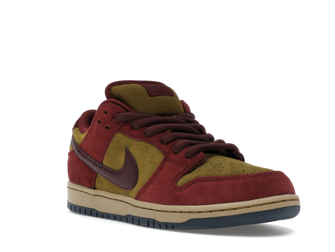 Nike SB Dunk Low Dark Team Red Olive Flak - vue secondaire A