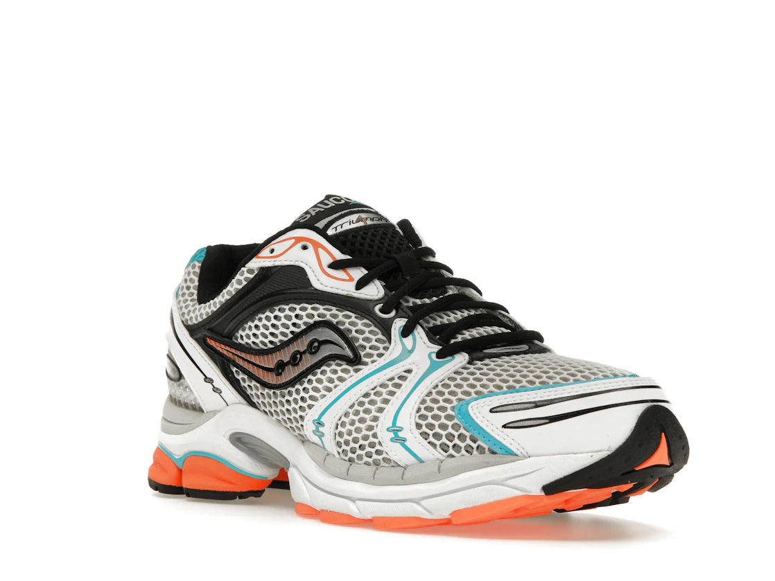 Saucony ProGrid Triumph 4 White Teal Orange - vue secondaire A