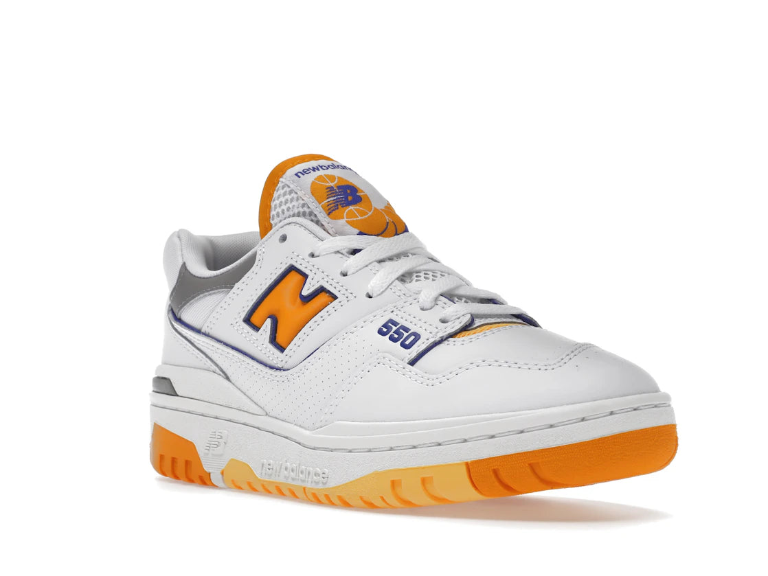 New Balance 550 Weiß Leuchtendes Orange - vue secondaire A