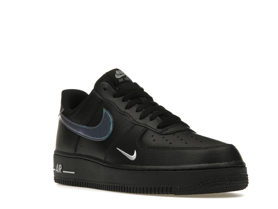 Nike Air Force 1 '07 Low Black Blue Lightning - vue secondaire A