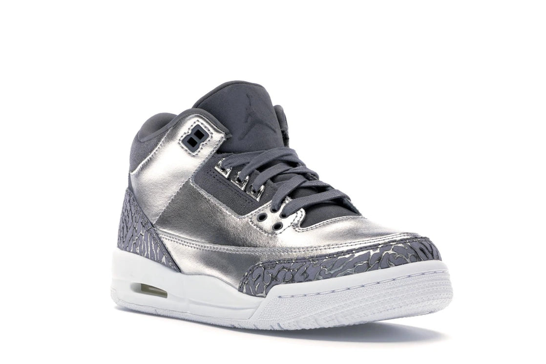 Jordan 3 Retro Premium Heiress Metallic Silver (GS) - vue secondaire A