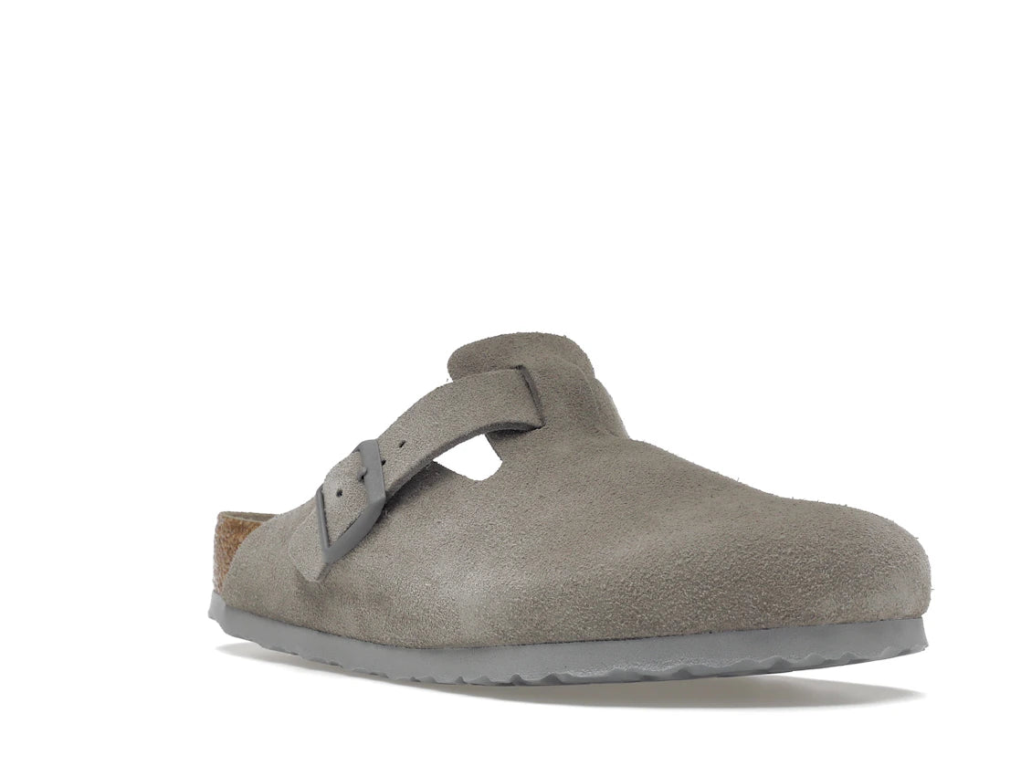 Birkenstock Boston Soft Footbed Suede Stone Coin - vue secondaire A