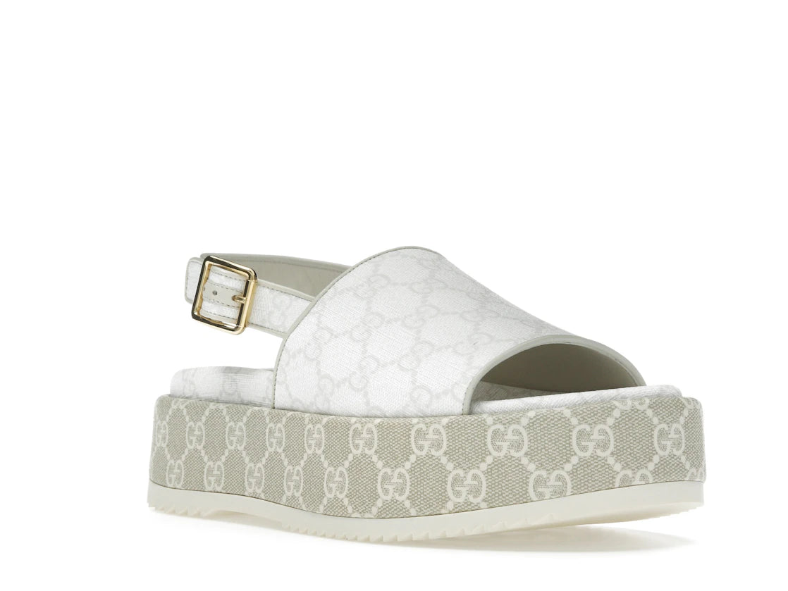 Gucci GG Platform Sandal White Beige (Women's) - vue secondaire A