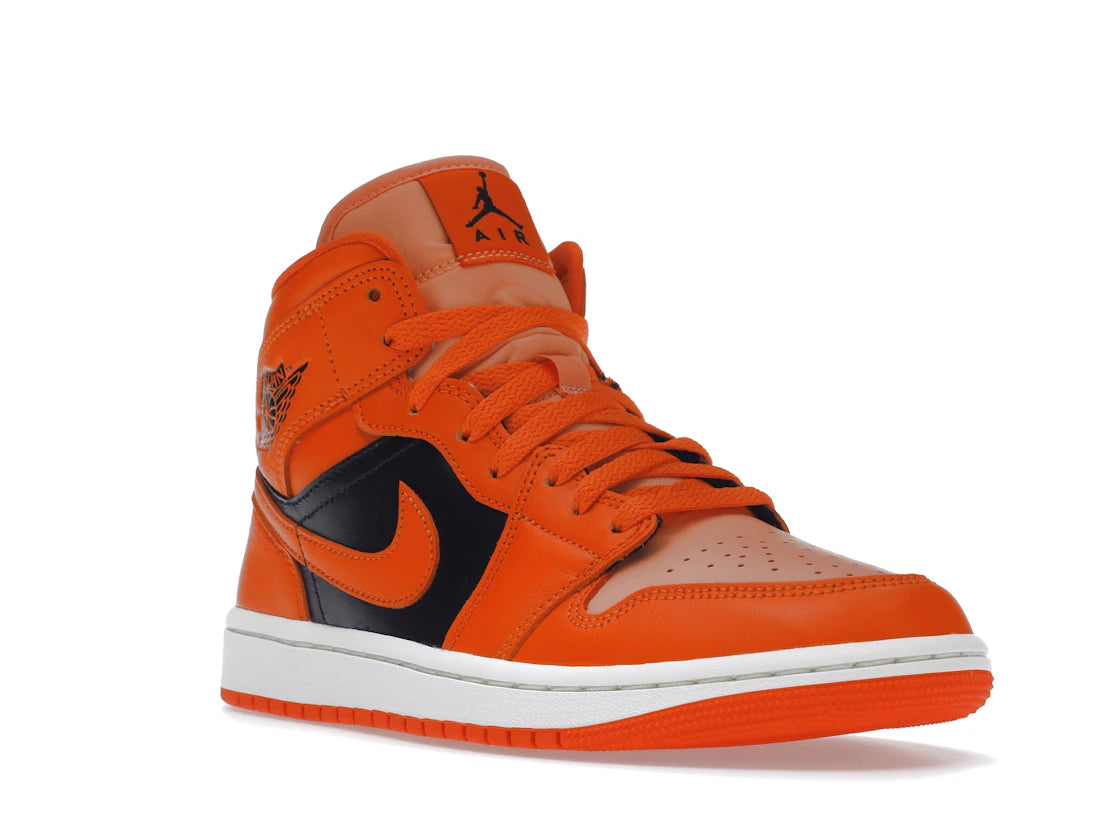 Jordan 1 Mid SE Rush Orange Crimson Bliss (Women's) - vue secondaire A