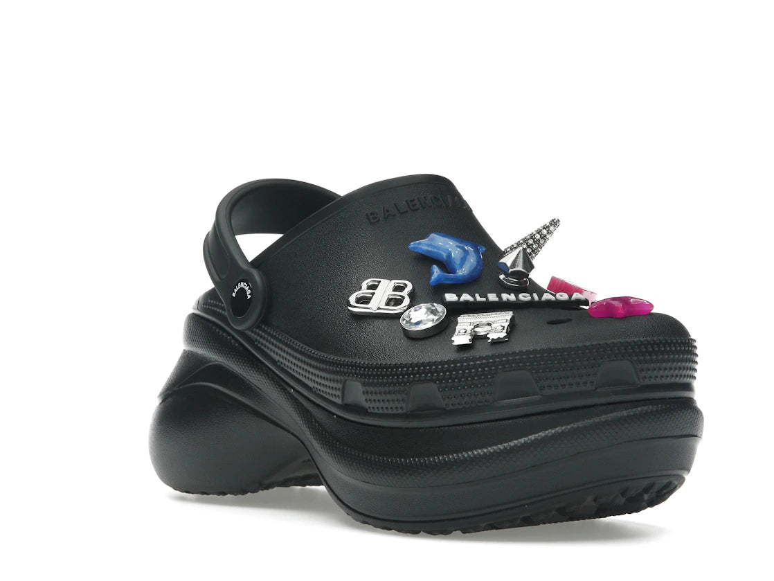 Balenciaga x Crocs Mule Black Multicolor Jibbitz (Women's) - vue secondaire A