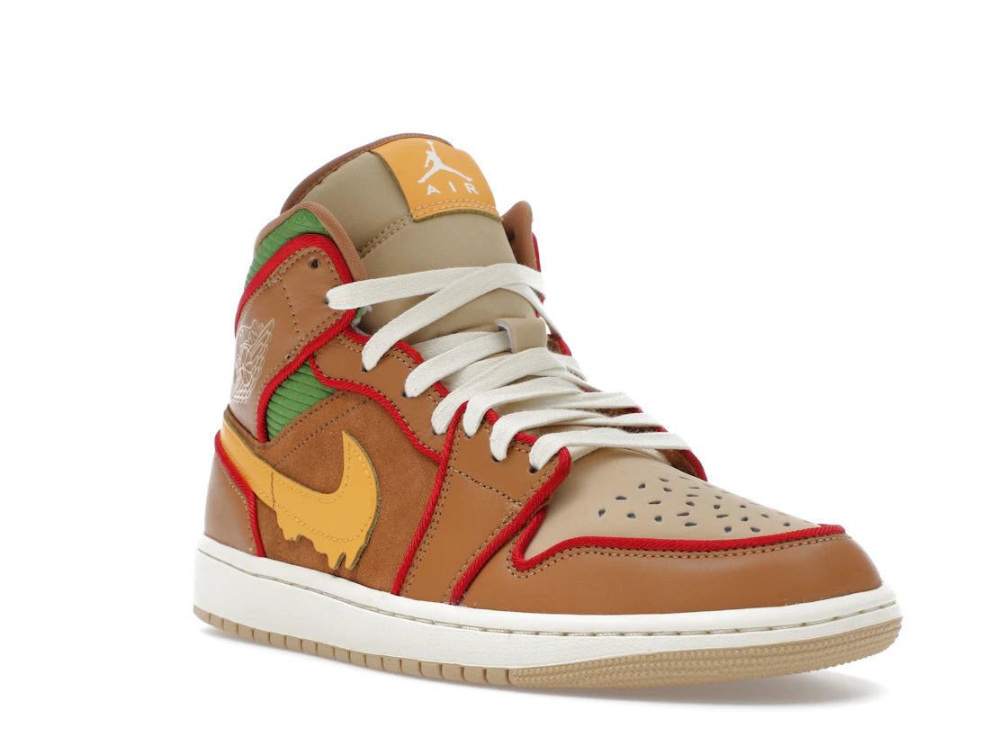 Jordan 1 Mid SE Cheeseburger - vue secondaire A
