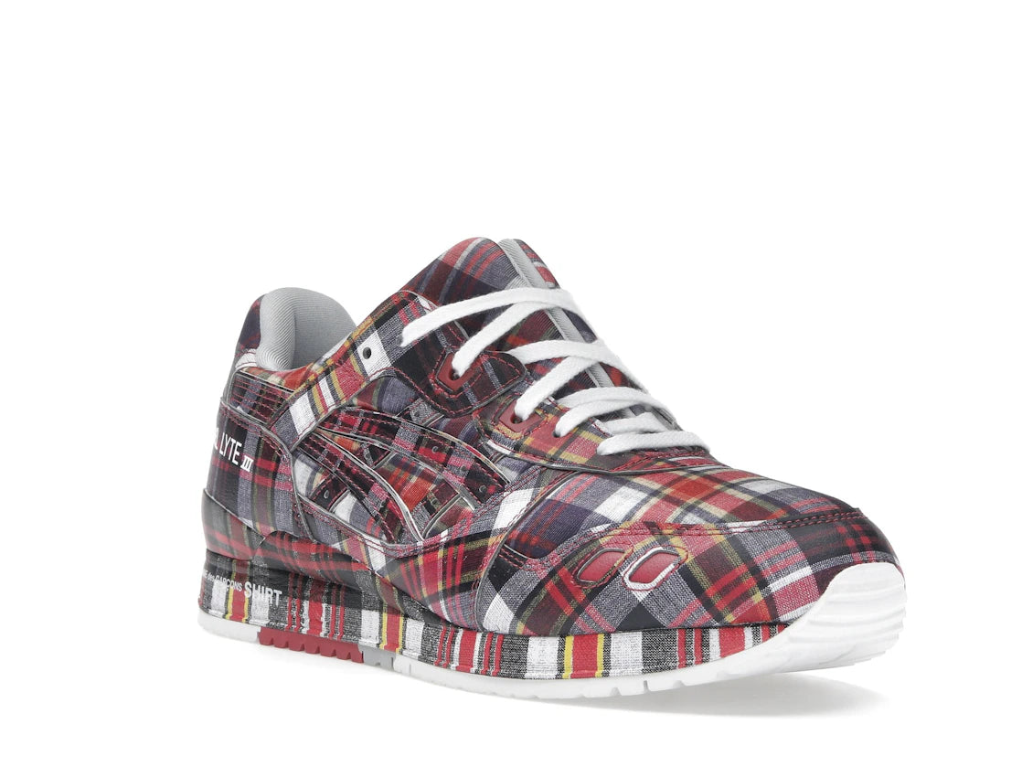 ASICS Gel-Lyte III '07 Remastered Comme des Garçons SHIRT Red Plaid - vue secondaire A