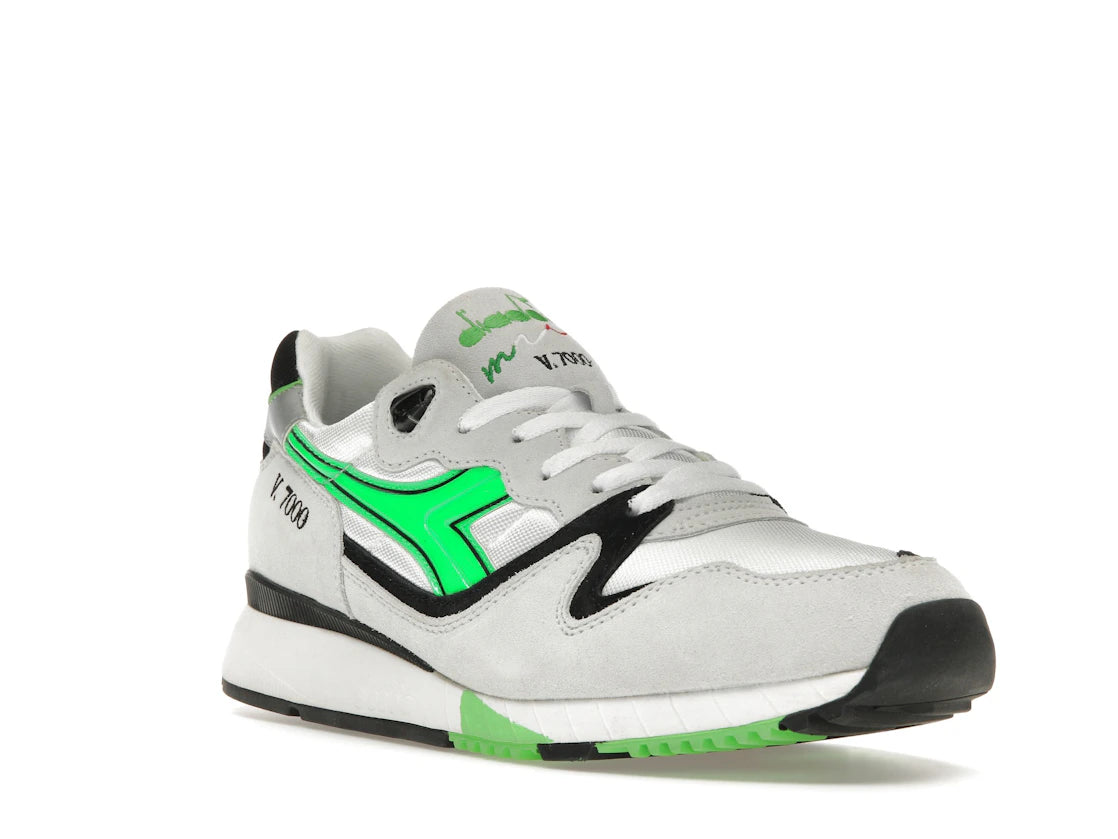 Diadora V7000 OG White Fluorescent Green - vue secondaire A