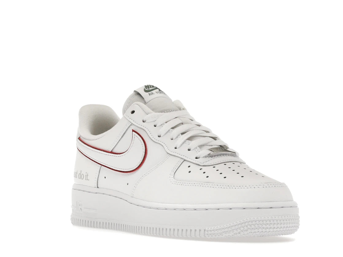Nike Air Force 1 Low Just Do It White Noble Green Metallic Silver University Red - vue secondaire A