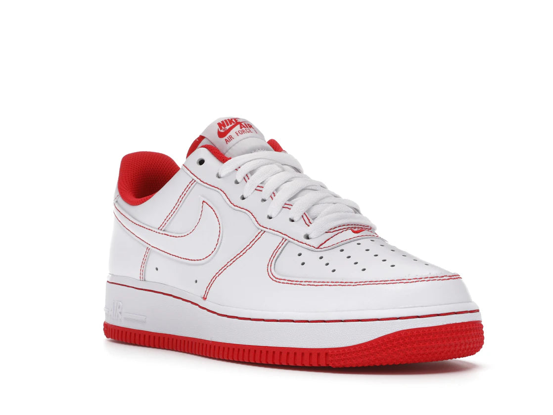 Nike Air Force 1 Low '07 White University Red - vue secondaire A