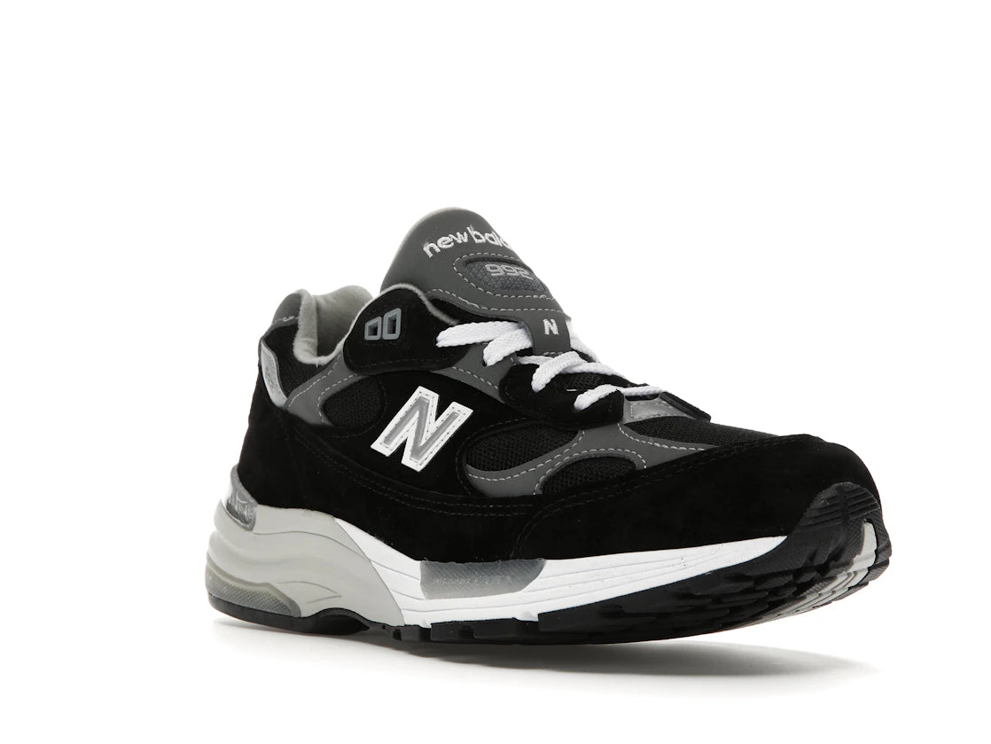 New Balance 992 Black Grey Suede - vue secondaire A
