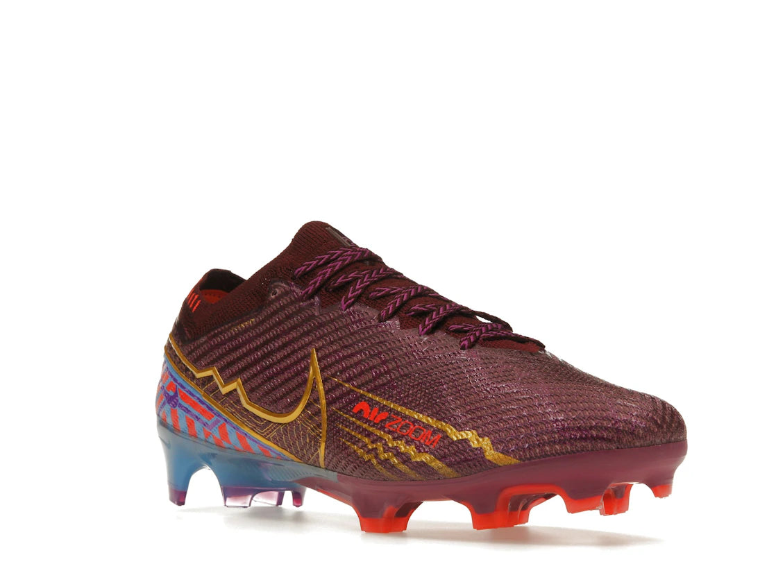 Nike Zoom Mercurial Vapor 15 Elite KM FG Mbappe Dark Beetroot - vue secondaire A