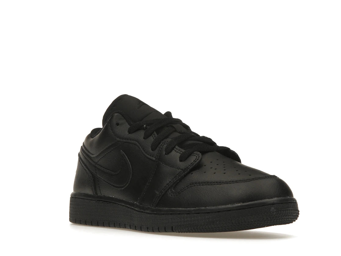 Jordan 1 Low Triple Black (2022) (GS) - vue secondaire A