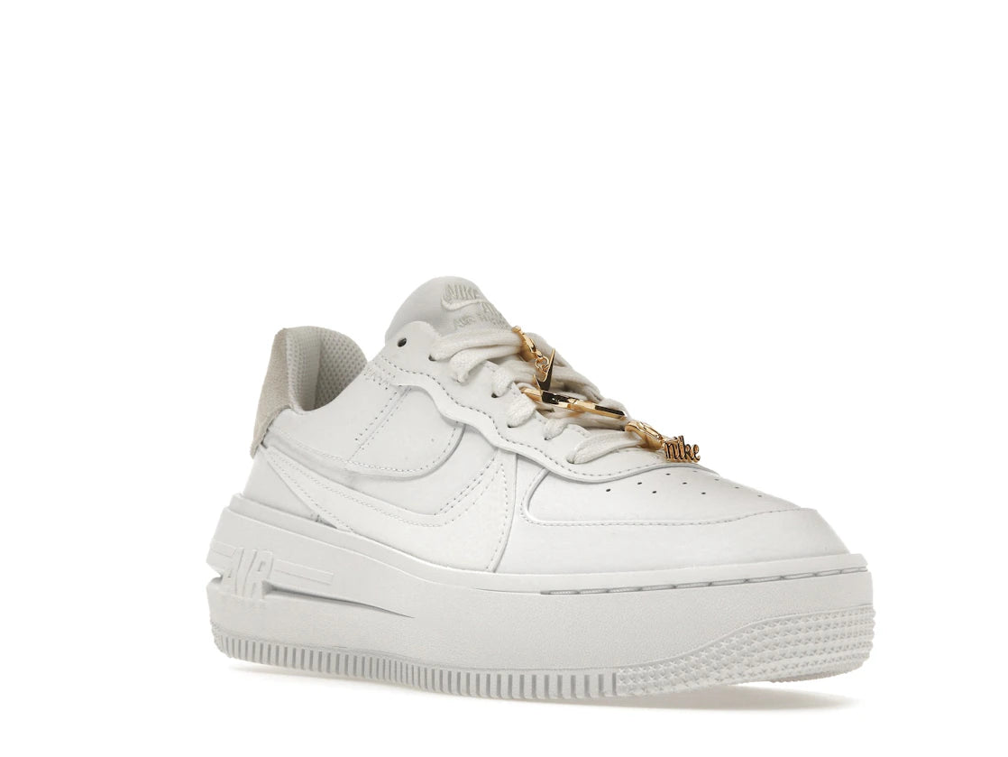 Nike Air Force 1 Low PLT.AF.ORM Bling White Metallic Gold (Women's) - vue secondaire A