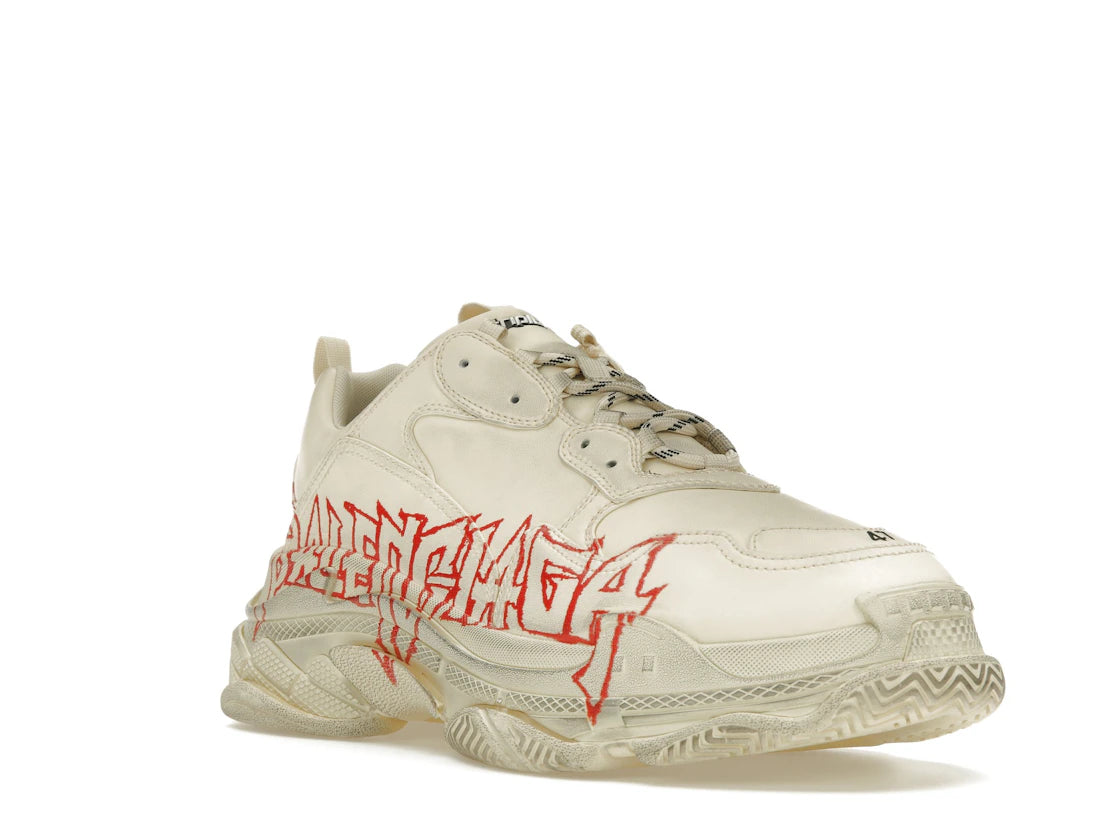 Balenciaga Triple S DIY Metal White Red - vue secondaire A