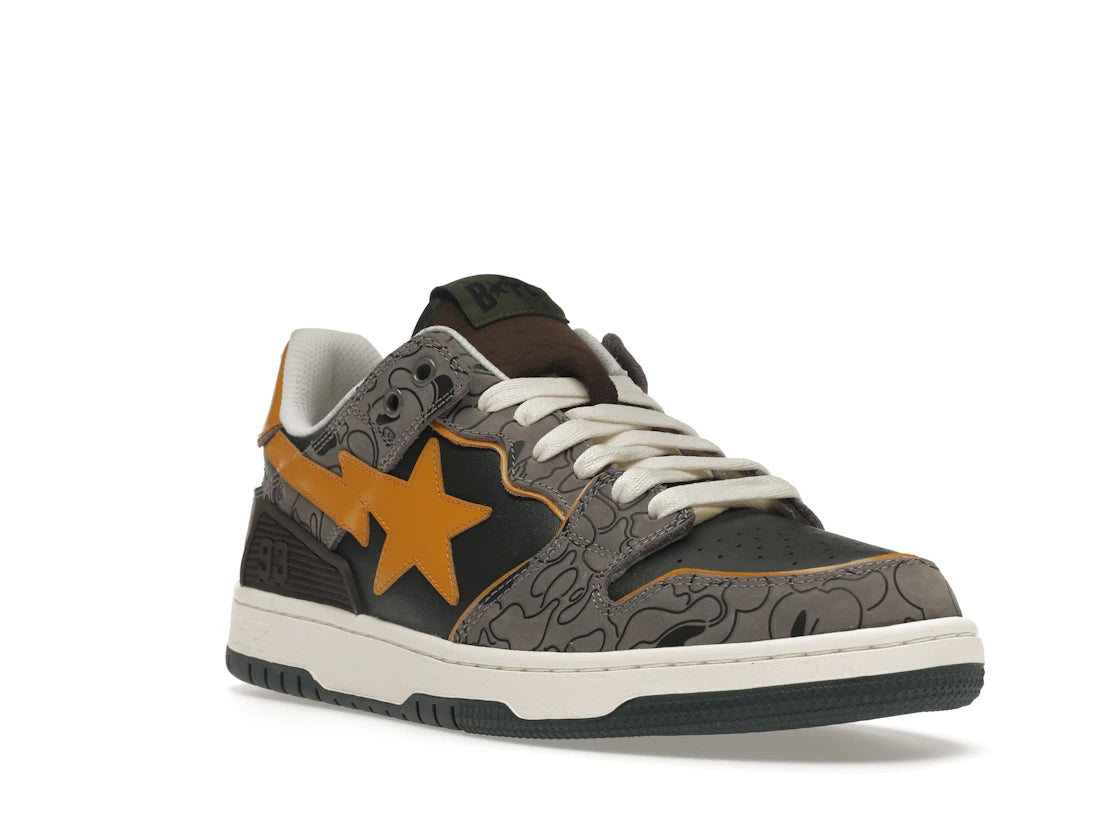 A Bathing Ape Bape SK8 Sta Grey Mustard Yellow - vue secondaire A