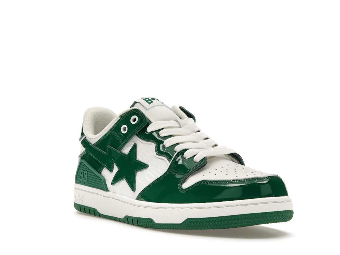 A Bathing Ape Bape SK8 Sta Green White Patent - vue secondaire A