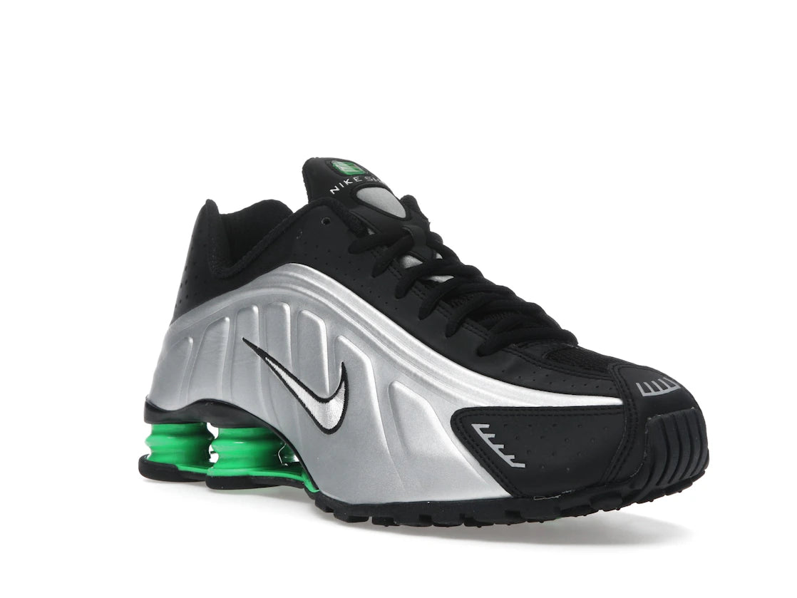 Nike Shox R4 Metallic Silver Green Shock - vue secondaire A