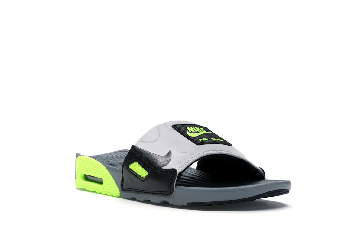 Nike Air Max 90 Slide Smoke Grey Volt Black - vue secondaire A
