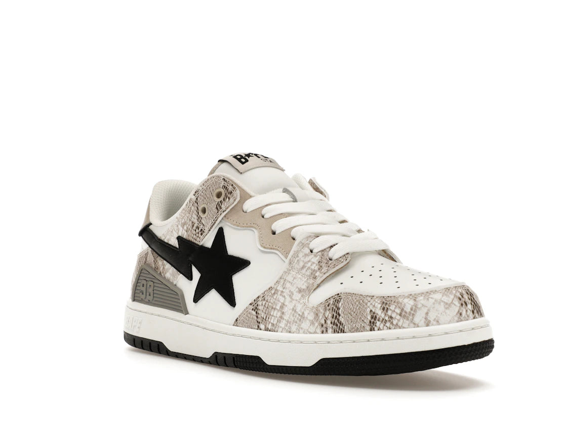 A Bathing Ape Sk8 Sta #1 Beige Snakeskin - vue secondaire A